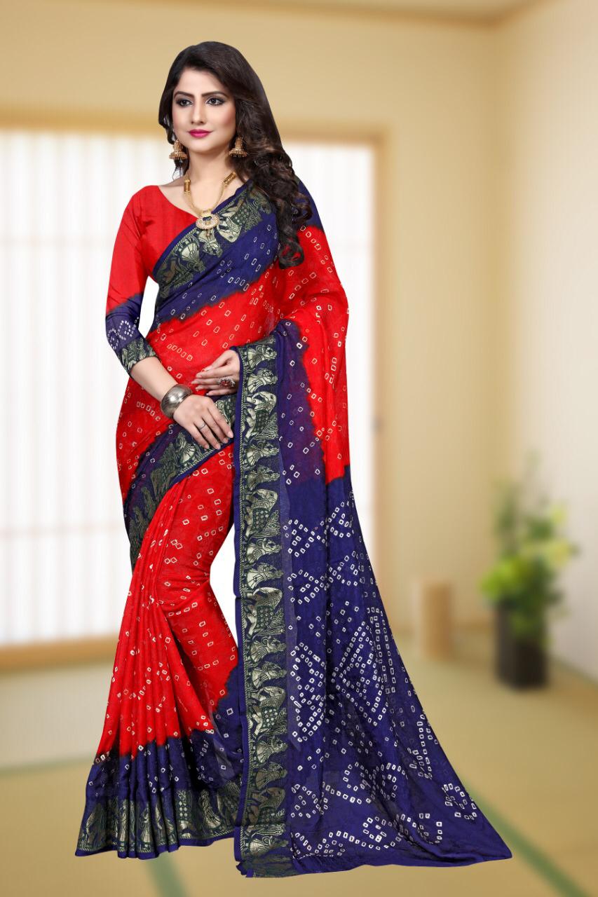 Palak Bandhej Latest Fancy Designer  Handicraft Pure Bandhej Silk Saree Collection